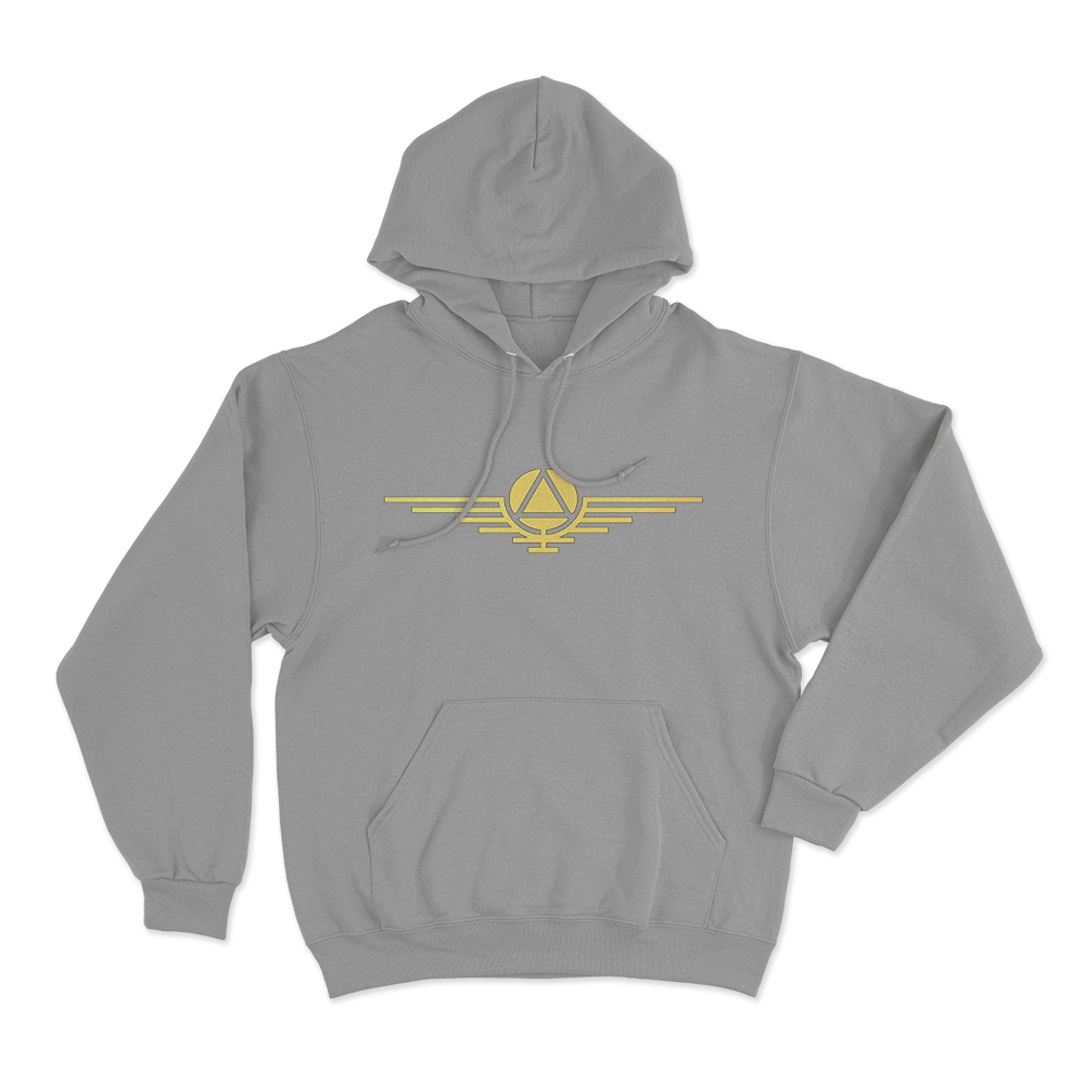 Gold Sigil Unisex Hoodie Grey Gold Sigil Unisex Hoodie Grey