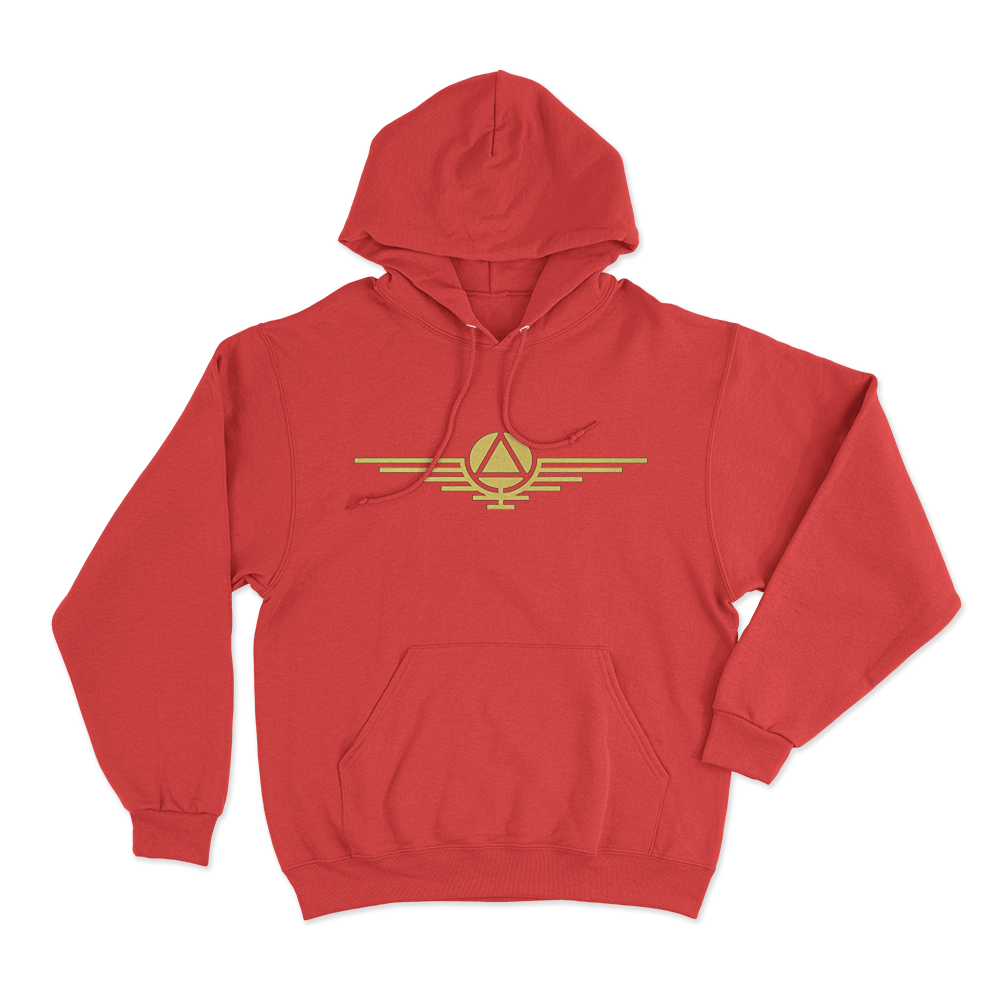 Gold Sigil Unisex Hoodie Red Gold Sigil Unisex Hoodie Red