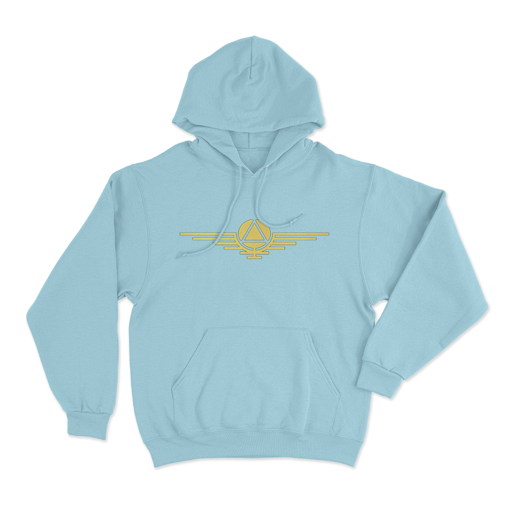 Gold Sigil Unisex Hoodie Sky Blue Gold Sigil Unisex Hoodie Sky Blue