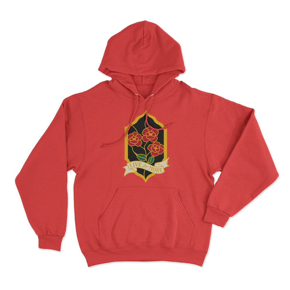 Red Rising Live For More Crest Unisex Hoodie Red Red Rising Live For More Crest Unisex Hoodie Red
