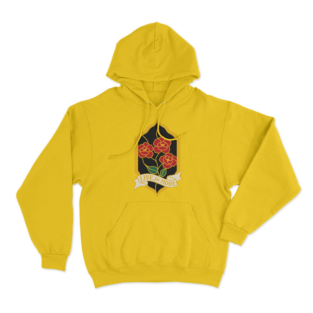 Red Rising Live For More Crest Unisex Hoodie Yellow Red Rising Live For More Crest Unisex Hoodie Yellow