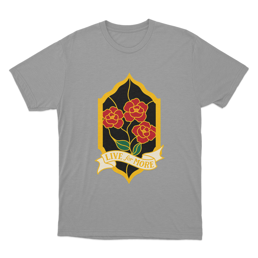 Red Rising Live For More Crest Unisex T Shirt Grey Red Rising Live For More Crest Unisex T Shirt Grey