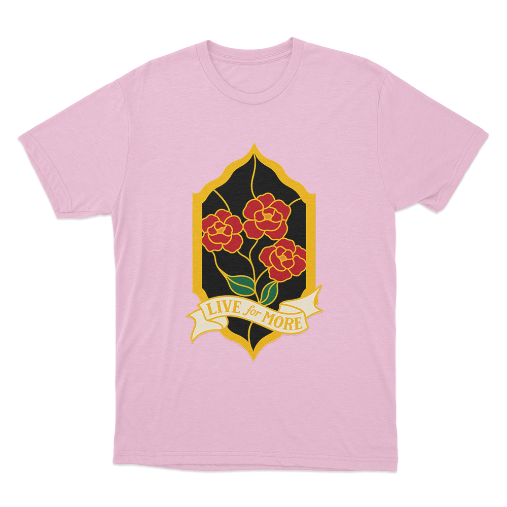 Red Rising Live For More Crest Unisex T Shirt Pink Red Rising Live For More Crest Unisex T Shirt Pink