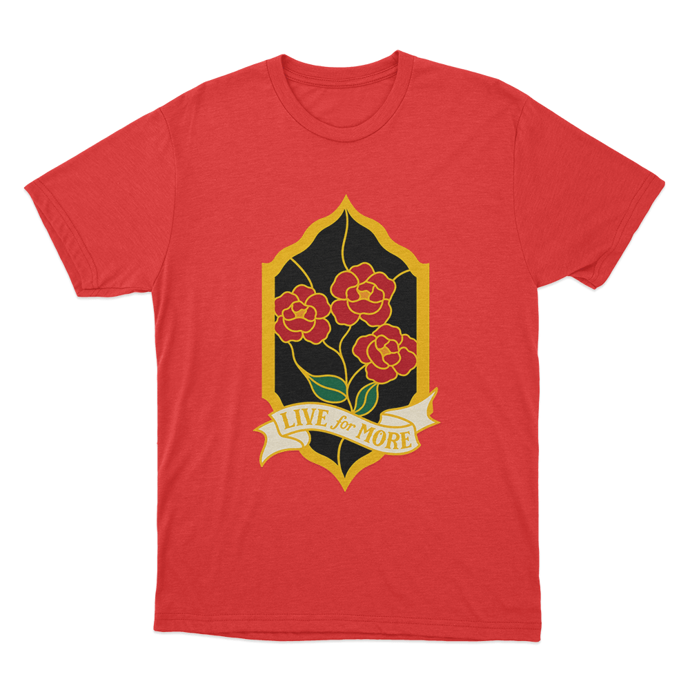 Red Rising Live For More Crest Unisex T Shirt Red Red Rising Live For More Crest Unisex T Shirt Red