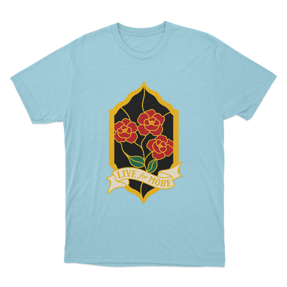 Red Rising Live For More Crest Unisex T Shirt Sky Blue Red Rising Live For More Crest Unisex T Shirt Sky Blue