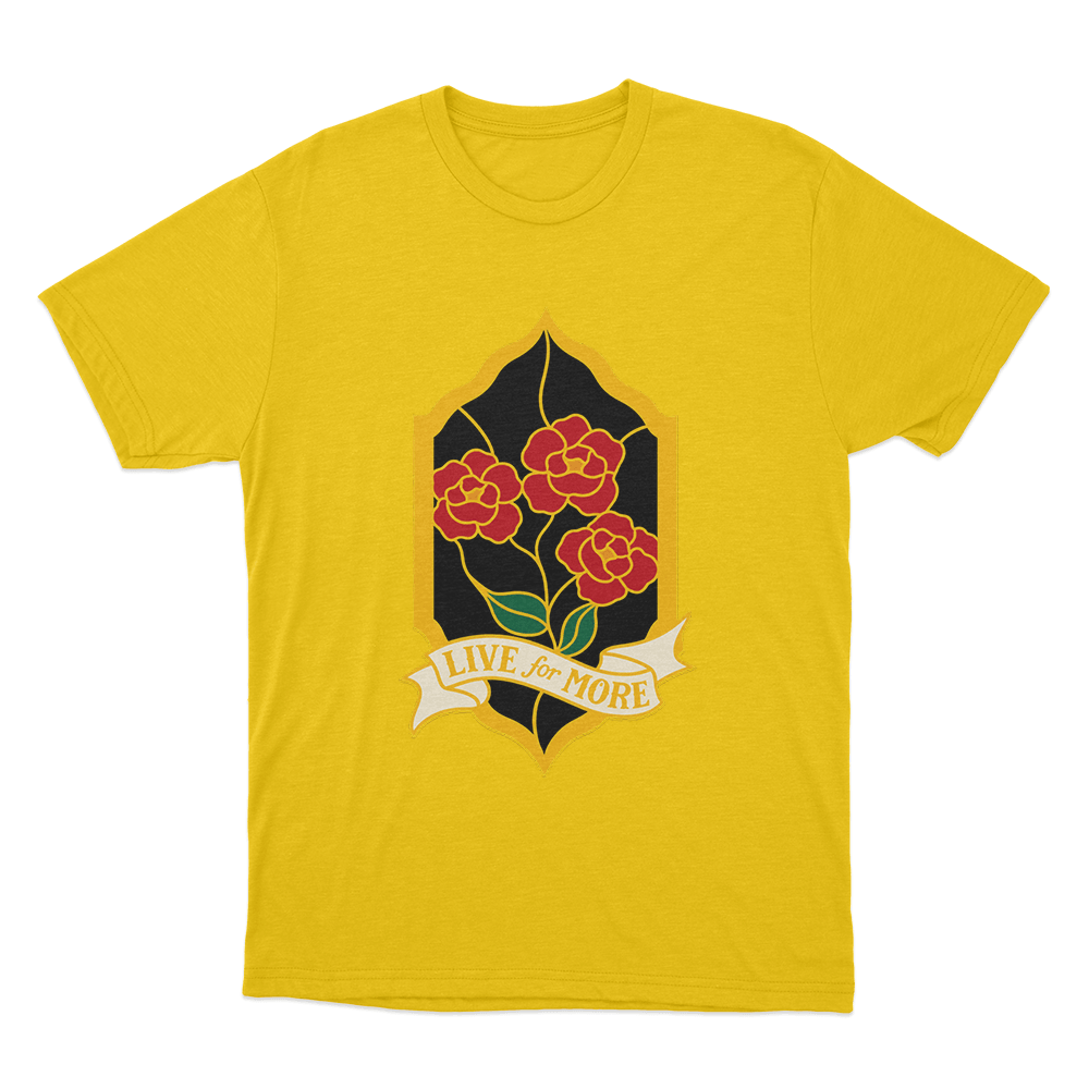Red Rising Live For More Crest Unisex T Shirt Yellow Red Rising Live For More Crest Unisex T Shirt Yellow