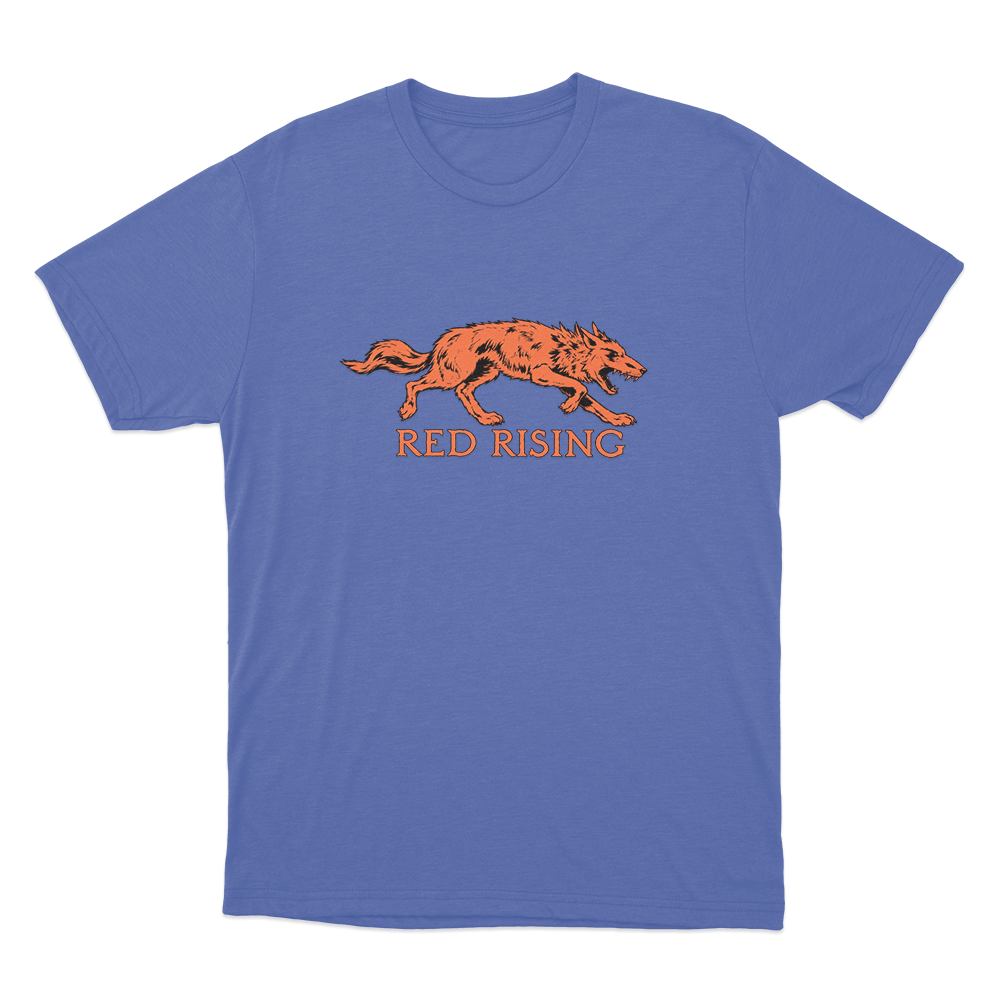 Red Rising Wolf Unisex Unisex T Shirt Blue Red Rising Wolf Unisex Unisex T Shirt Blue