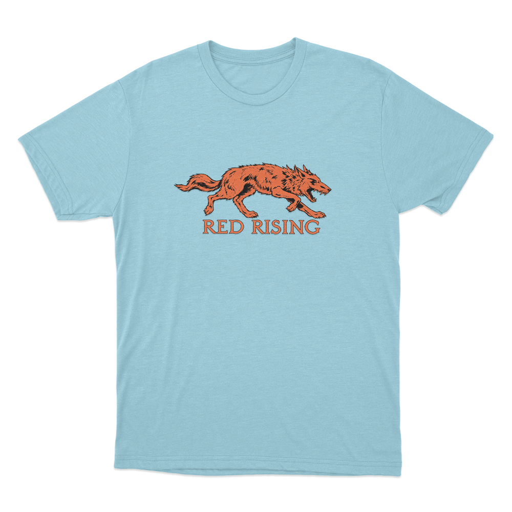 Red Rising Wolf Unisex Unisex T Shirt Sky Blue Red Rising Wolf Unisex Unisex T Shirt Sky Blue