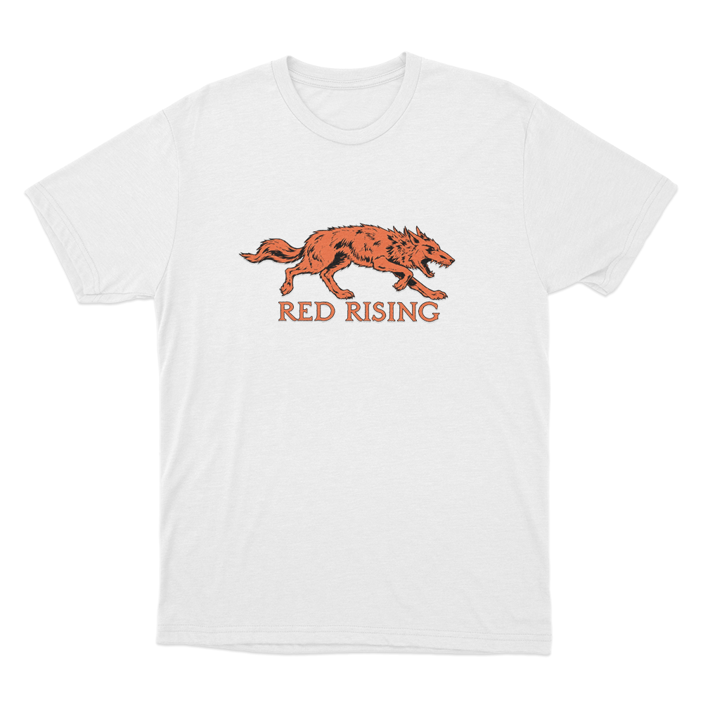Red Rising Wolf Unisex Unisex T Shirt White Red Rising Wolf Unisex Unisex T Shirt White